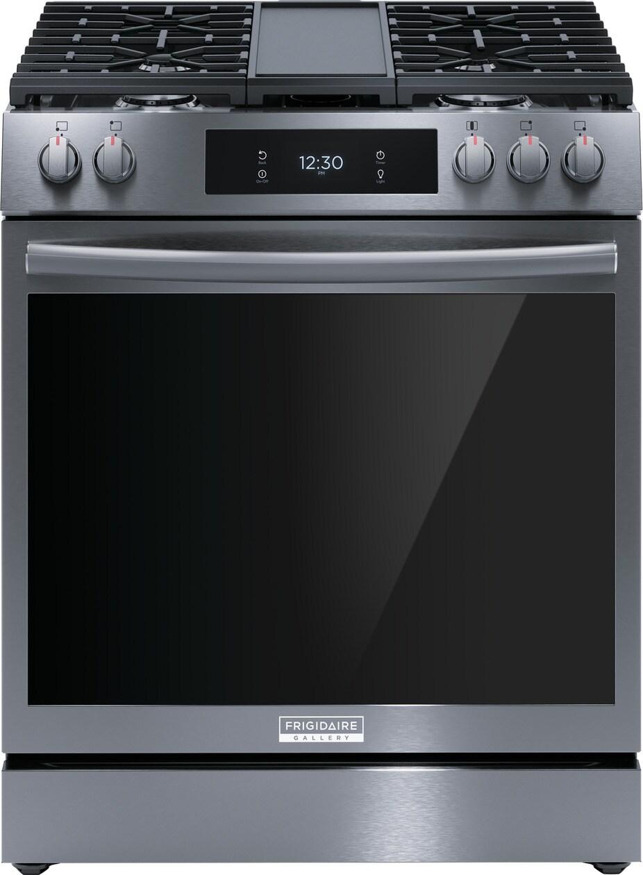 Frigidaire GCFG3060BD 30" Front Control Gas Range with Total Convection