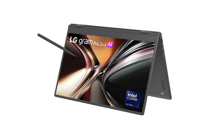 16T95TPKAD89U1 LG gram Pro 2-in-1 16 Inch, Windows 11 Home, Lightweight Dual AI Laptop, Intel® Core™ Ultra 7, 32GB RAM, 2TB SSD, Black