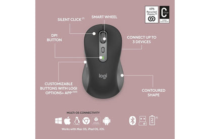 Lg 920013271 Logitech Signature Slim MK955 Combo for Business, Copilot Edition, Wireless Keyboard and Mouse, Graphite
