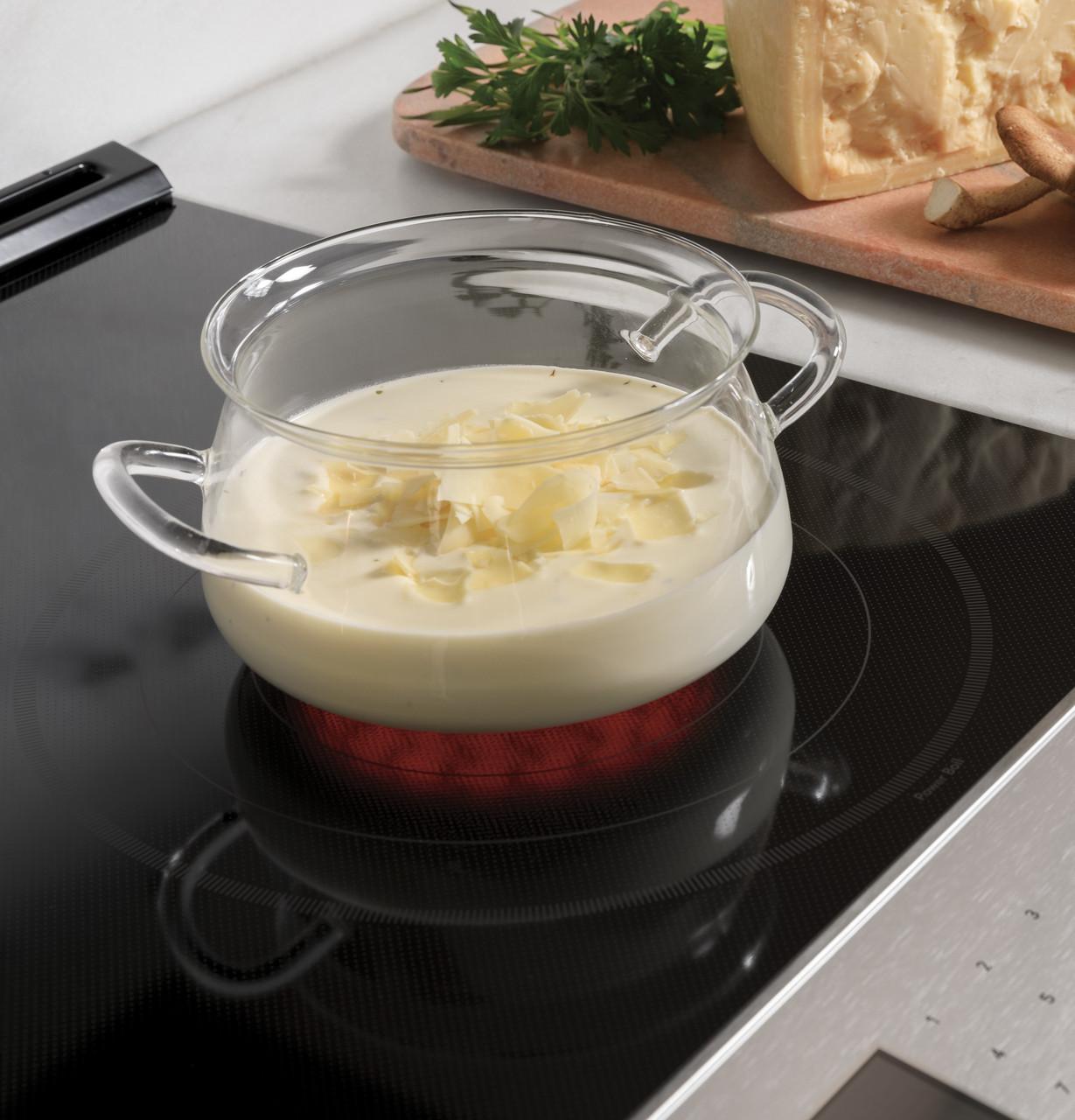 Caf(eback)™ 30" Smart Slide-In, Front-Control, Radiant and Convection Double-Oven Range in Platinum Glass