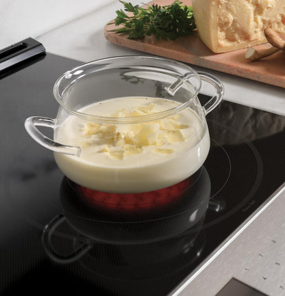 Caf(eback)™ 30" Smart Slide-In, Front-Control, Radiant and Convection Double-Oven Range in Platinum Glass