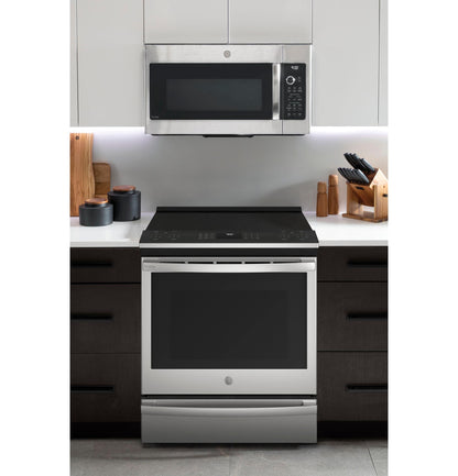 PHS93EYPFS GE Profile™ ENERGY STAR® 30" Smart Slide-In Fingerprint Resistant Front-Control Induction and Convection Range with No Preheat Air Fry