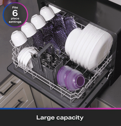PZF560HGWBB GE Profile™ ENERGY STAR® Smart Compact Dishwasher for Countertop or Built-In