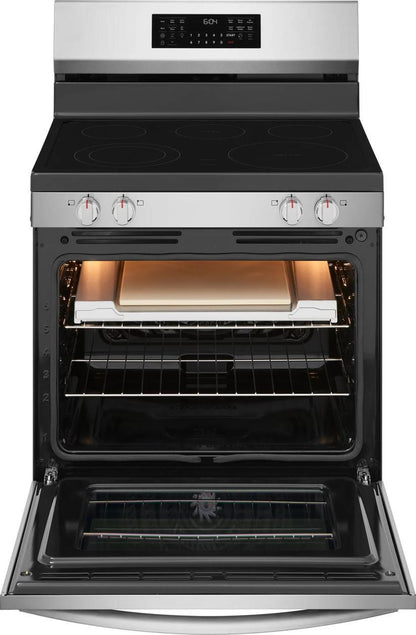 Frigidaire GCRE3070BF 30" Rear Control Electric Range with Stone-Baked Pizza