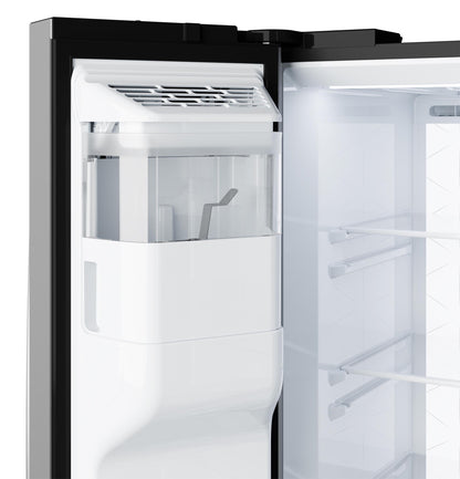 GSS28PYYFS GE® 27.7 Cu. Ft. Side-By-Side Refrigerator with LED Light Walls and Extra Tall Dispenser