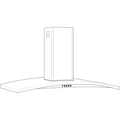 Ge Appliances UVW7361SWSS 36" Wall-Mount Chimney Hood