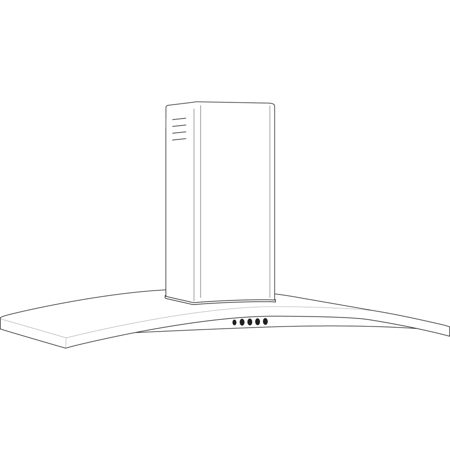 Ge Appliances UVW7361SWSS 36" Wall-Mount Chimney Hood