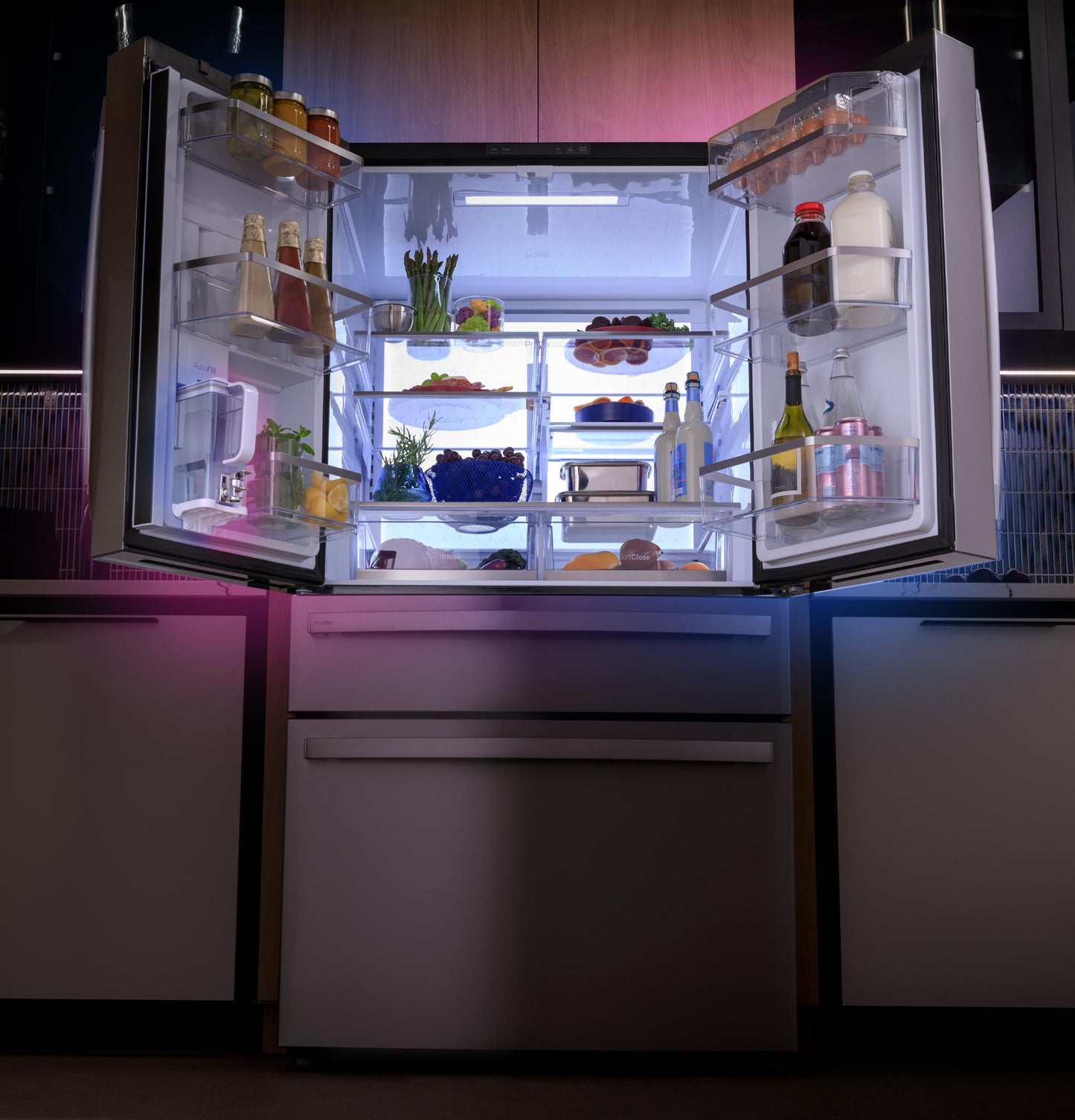PJE23BYWFS GE Profile™ ENERGY STAR® 23.2 Cu. Ft. Smart Counter-Depth Fingerprint Resistant 4-Door French-Door Refrigerator