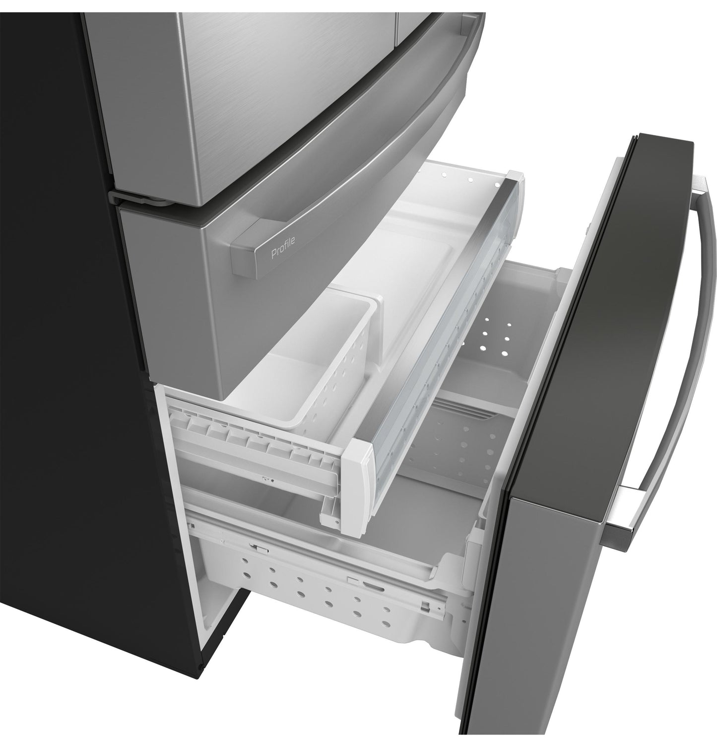PJE23BYWFS GE Profile™ ENERGY STAR® 23.2 Cu. Ft. Smart Counter-Depth Fingerprint Resistant 4-Door French-Door Refrigerator