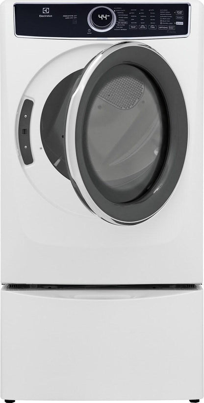 Electrolux ELFE7537AW Front Load Perfect Steam™ Electric Dryer with Predictive Dry™ and Instant Refresh - 8.0 Cu. Ft.