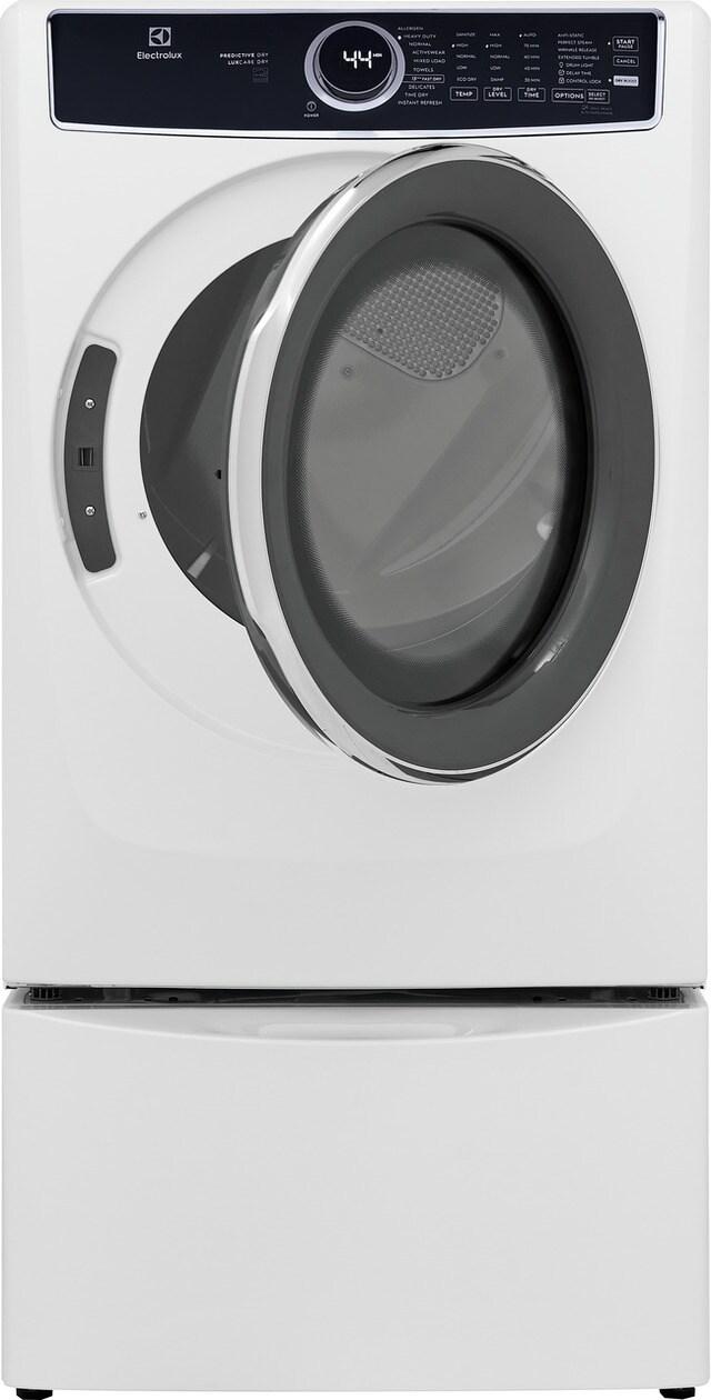 ELFE7537AW Electrolux Front Load Perfect Steam™ Electric Dryer with Predictive Dry™ and Instant Refresh - 8.0 Cu. Ft.