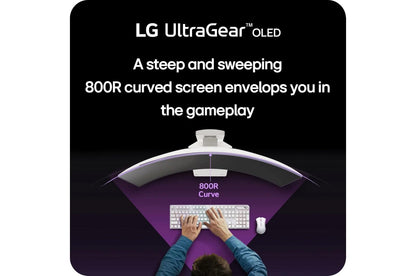 Lg 34GS95QEW 34 Inch UltraGear™ OLED Curved Gaming Monitor WQHD 1440P with 240Hz Refresh Rate 0.03ms Response Time