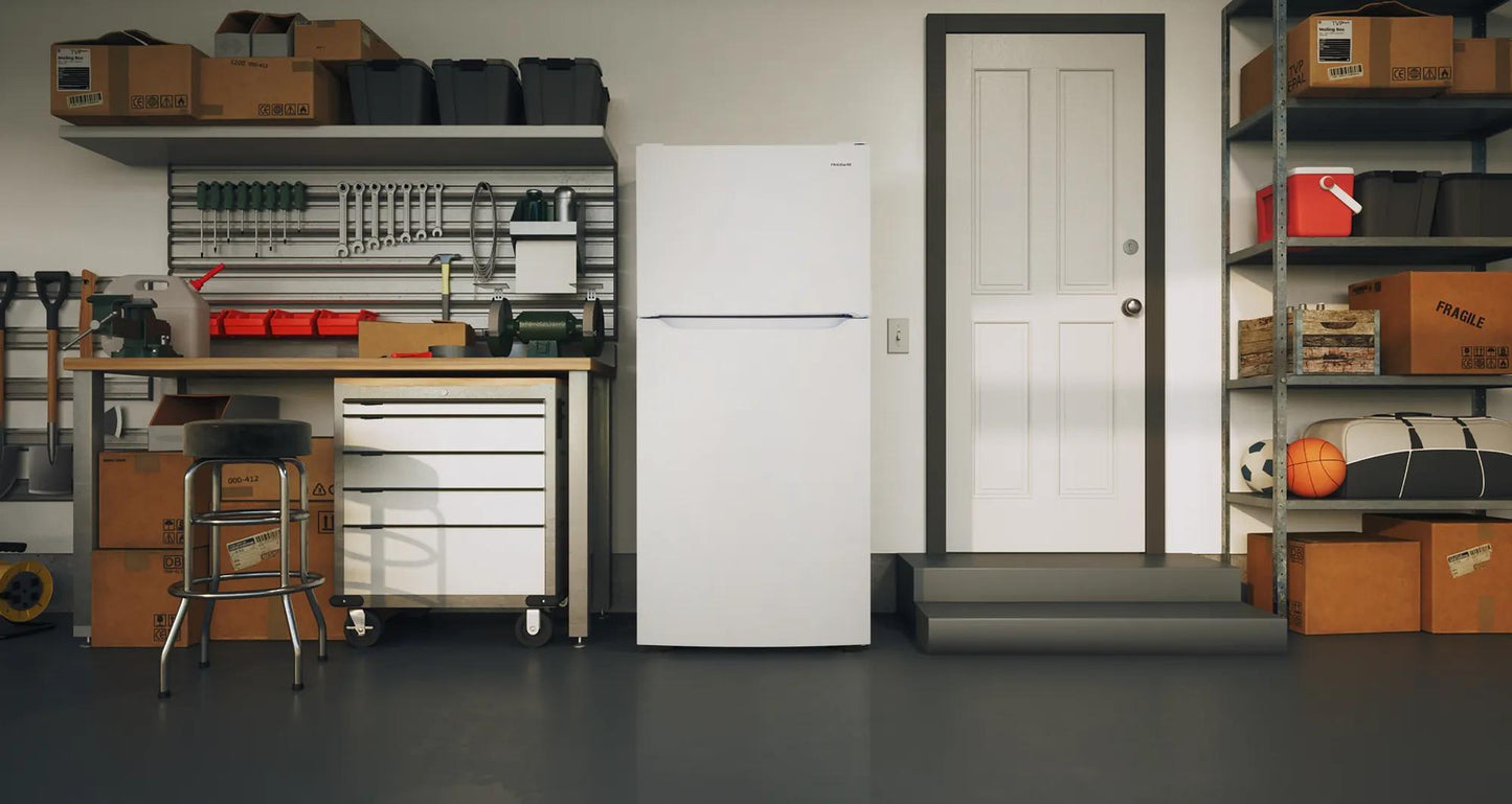 Frigidaire FRTE1835AW 18 Cu. Ft. Garage Ready Top Freezer Refrigerator