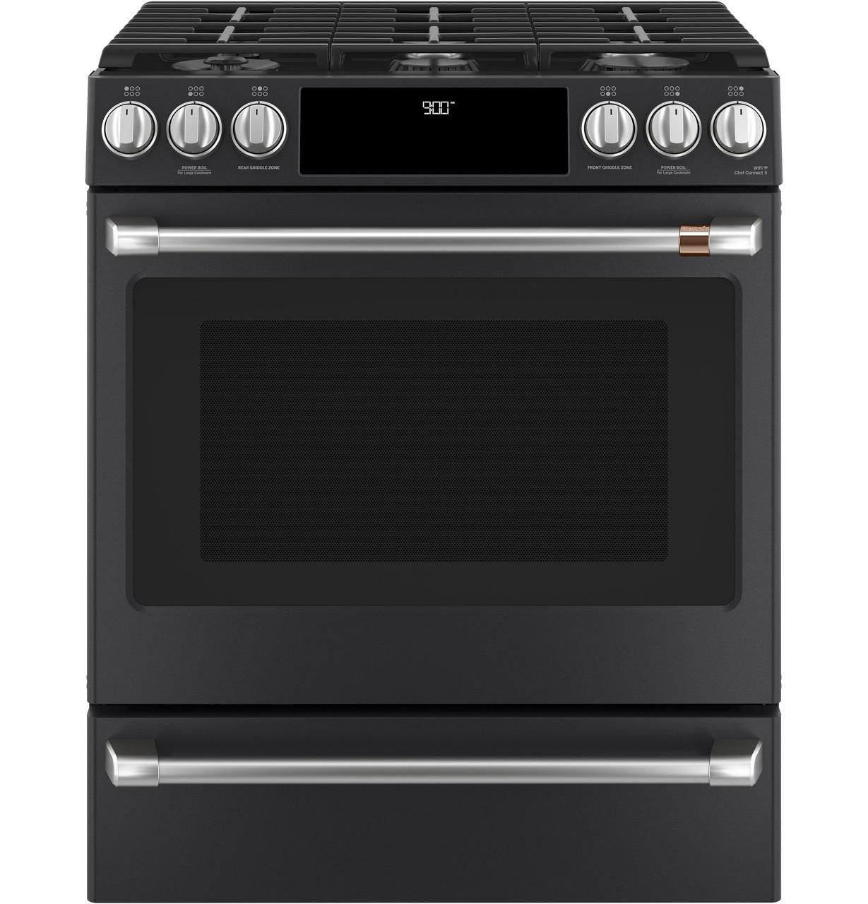 Cafe CXFCGHKPMSS CAF(EBACK)™ Front Control Gas Knobs and Handles - Brushed Stainless