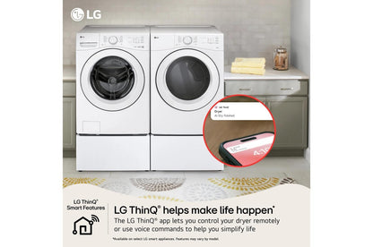 Lg DLG3421W 7.4 cu. ft. Ultra Large Capacity Smart Front Load Gas Dryer