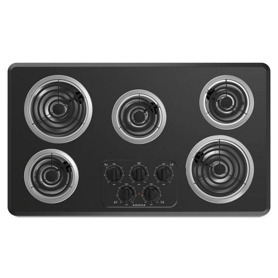 36-inch Electric Cooktop with 5 Elements - black