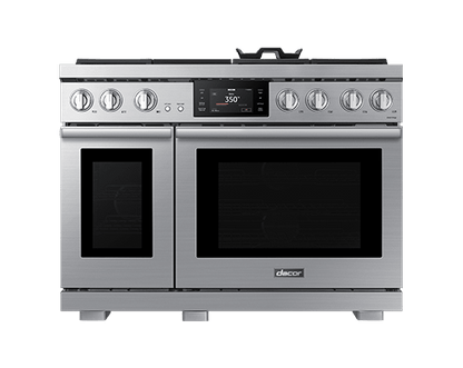 Dacor DOP48T963DS 48" Dual-Fuel Range, Silver Stainless, Natural Gas/Liquid Propane