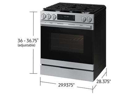 Samsung NSG80H60SR Bespoke Smart Slide-in Gas Range Pro Style Design  Air Fry Max  True Convection
