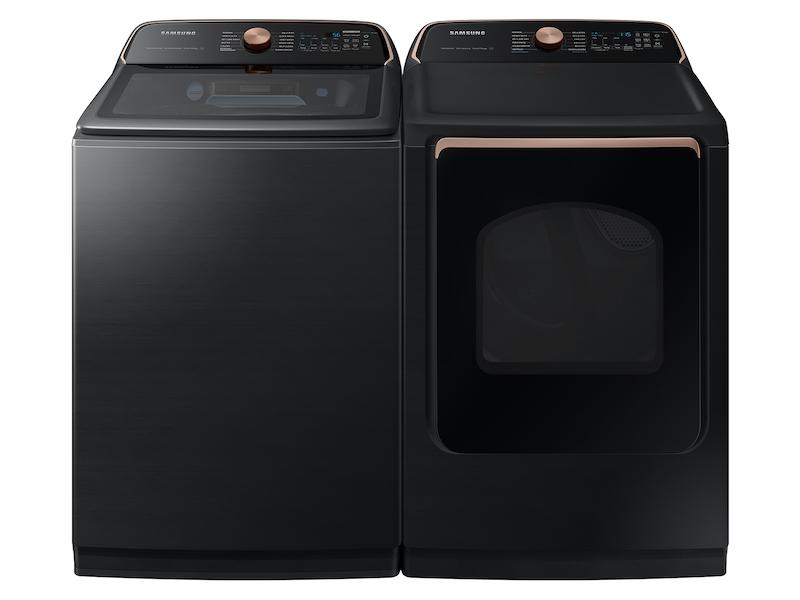 Samsung DVE54CG7550V 7.4 cu. ft. Smart Electric Dryer with Pet Care Dry and Steam Sanitize+ in Brushed Black
