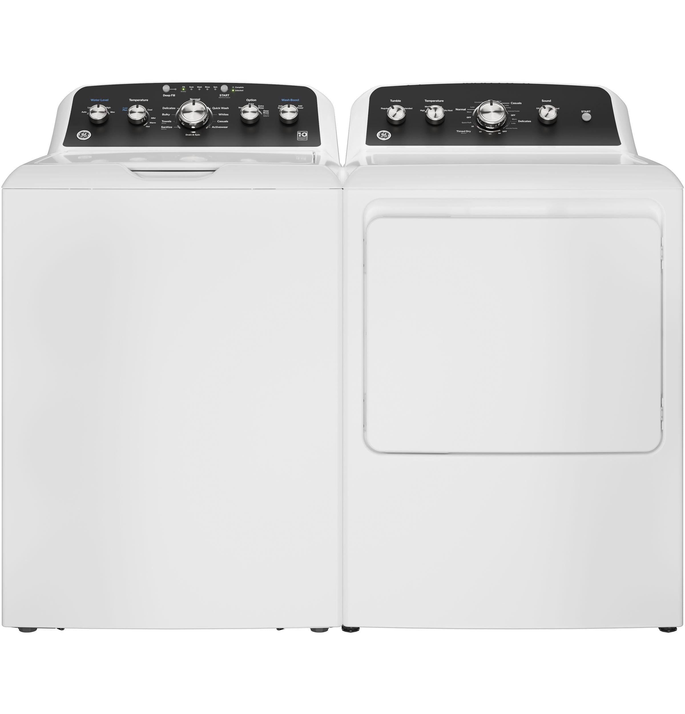 GTD48GASWWB GE® 7.2 cu. ft. Capacity Gas Dryer with Up To 120 ft. Venting and Extended Tumble