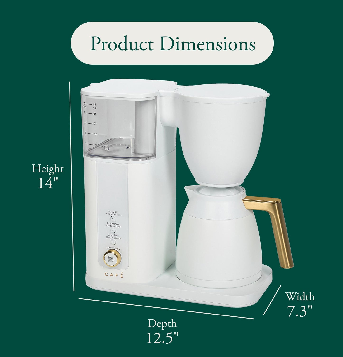 Cafe C7DTB11ZW7 CAF(EBACK)™ Specialty Drip Coffee Maker