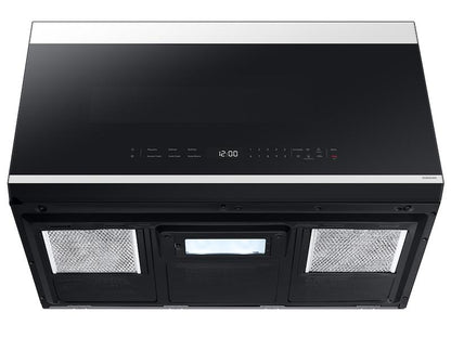 Samsung ME21DB650012 Bespoke 2.1 cu. ft. Over-the-Range Microwave with Edge to Edge Glass Display in White Glass