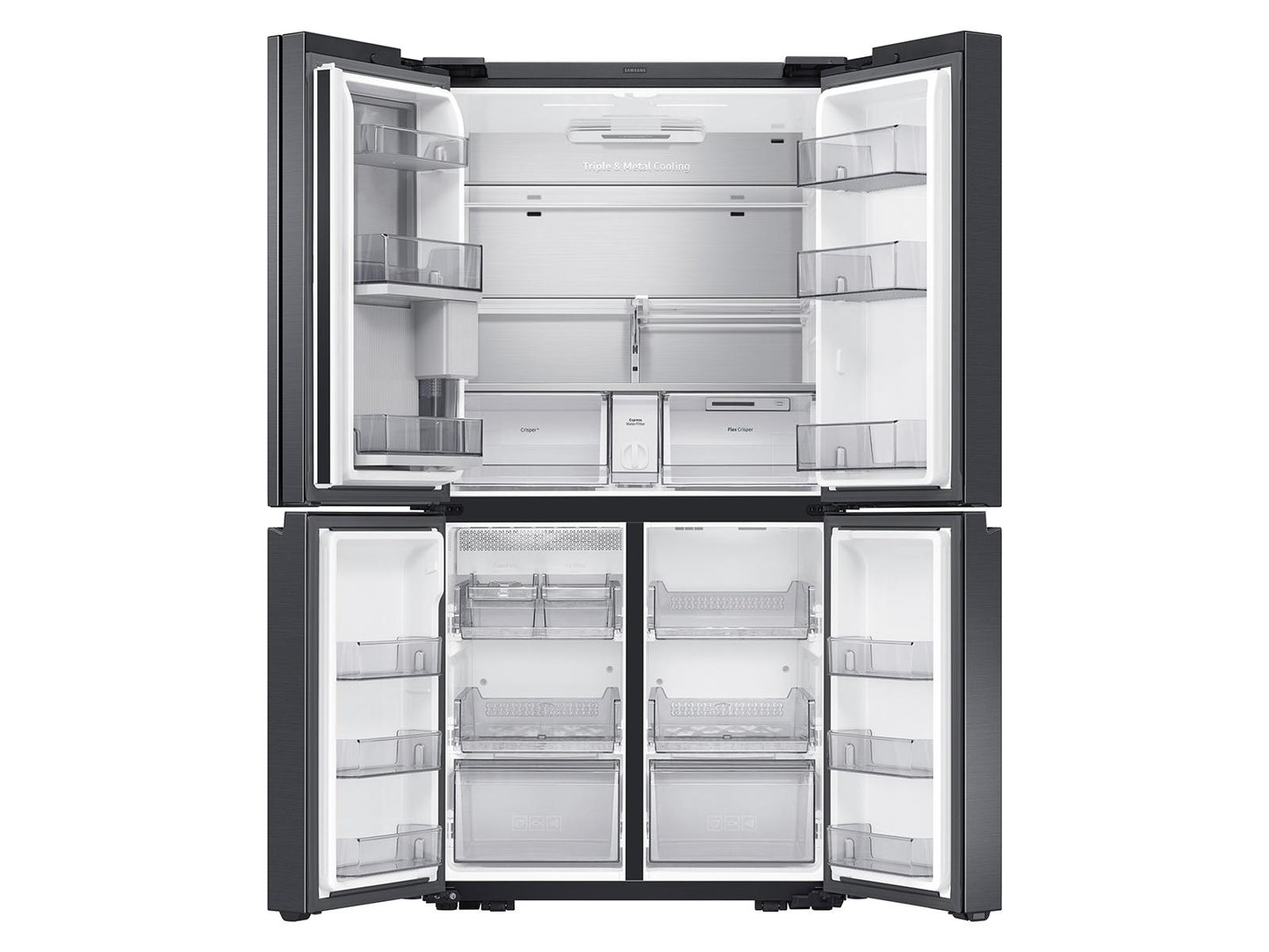 Samsung RF29A9671SG 29 cu. ft. Smart 4-Door Flex™ Refrigerator with Beverage Center and Dual Ice Maker in Black Stainless Steel