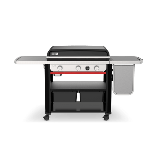 Weber 1500013 Slate® 30" Rust-Resistant Griddle with Extendable Side Table (Liquid Propane) - Black