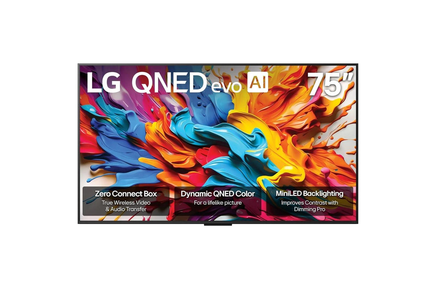 Lg 75QNED9MAUA 75 Inch Class LG QNED evo AI QNED9MA Mini LED 4K Smart TV 2025 with True Wireless Video & Audio Transfer with Supplied Wall Mount