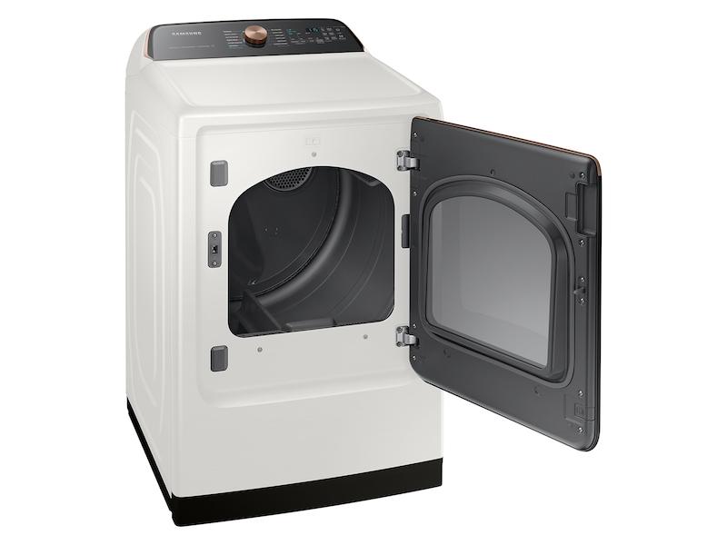 Samsung 7.4 cu. ft. Smart Gas Dryer with Steam Sanitize  in Ivory