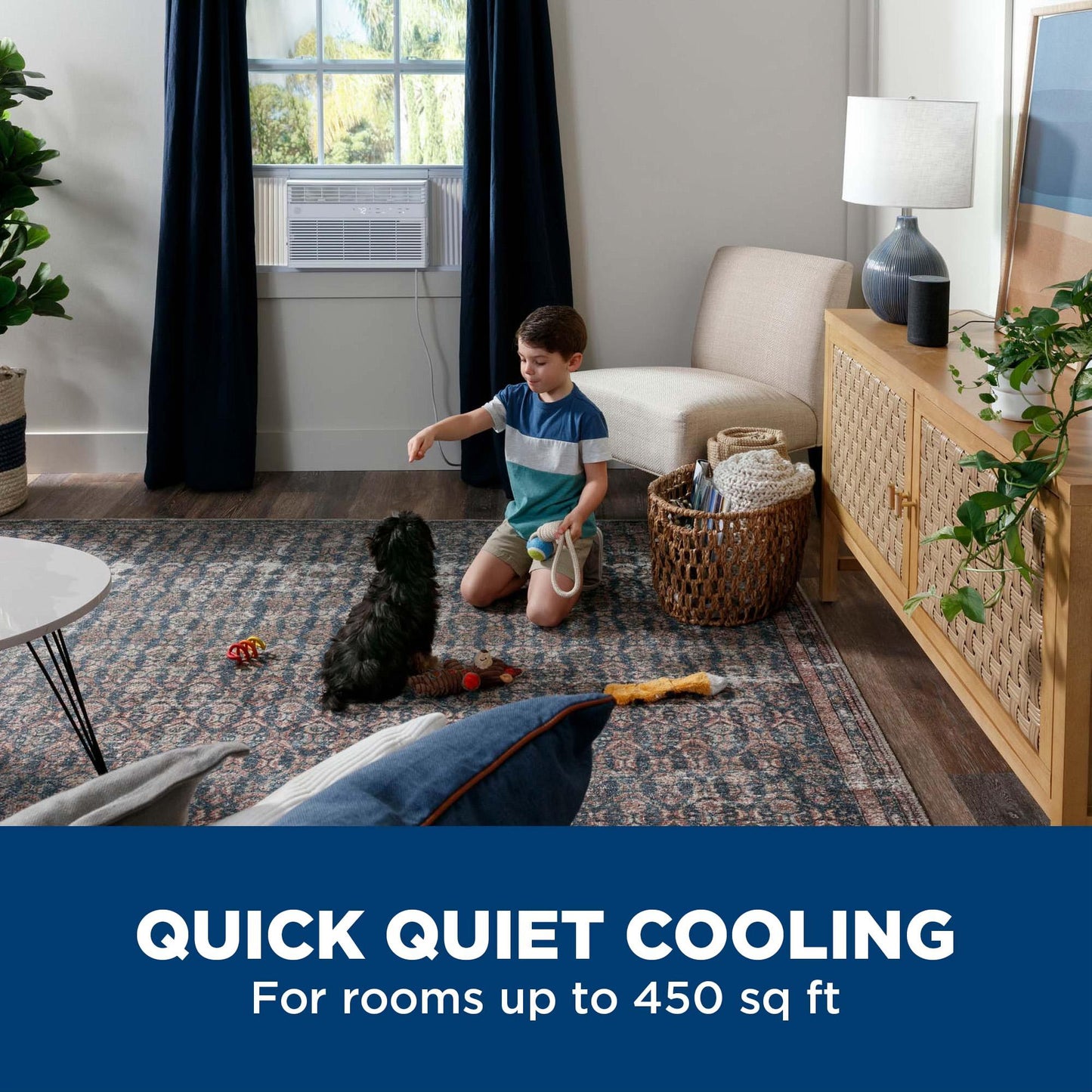 AHEK10AC GE® 10,000 BTU Smart Electronic Window Air Conditioner for Medium Rooms up to 450 sq. ft.