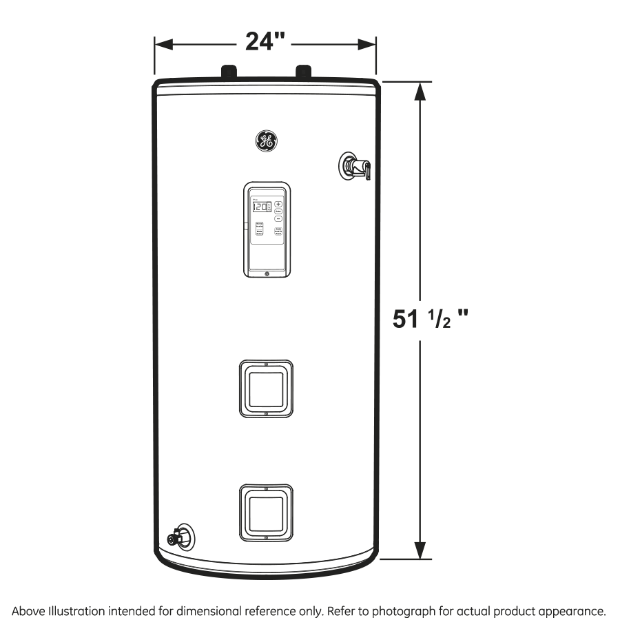 GE50S12BLM GE® Smart 50 Gallon Short Electric Water Heater