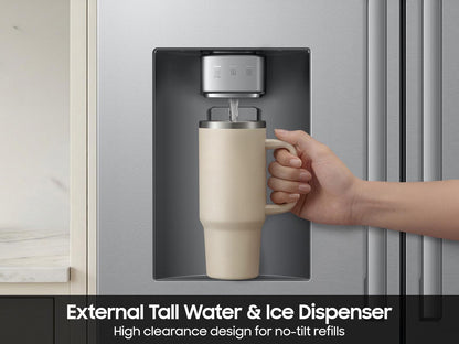 Samsung RF70H30HER Bespoke AI 3-Door French Door Zero Clearance Fit  Dual Auto Ice Maker  29 cu. ft.