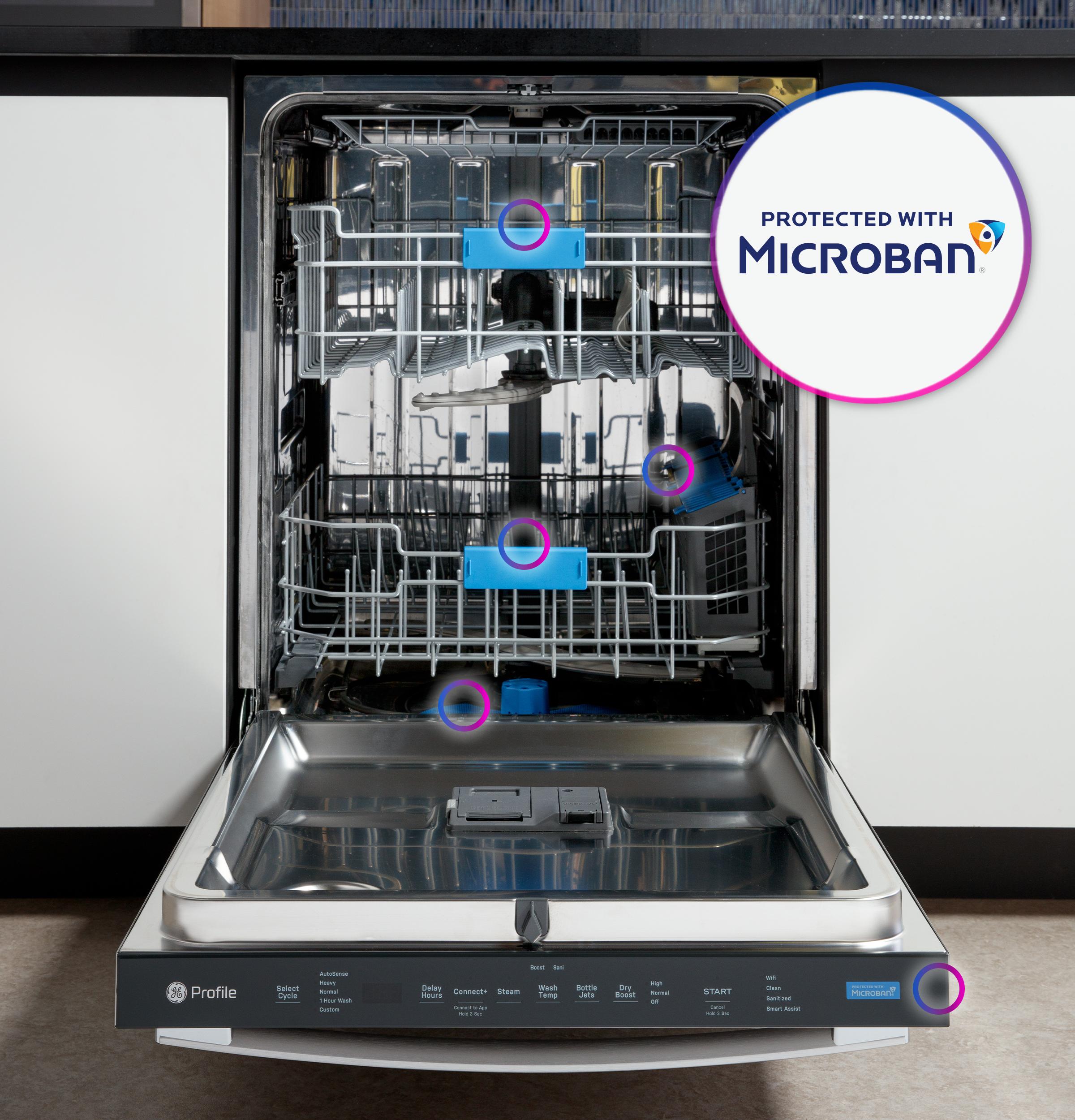 PDT715SYVFS GE Profile™ ENERGY STAR® Fingerprint Resistant Top Control Stainless Interior Dishwasher with Microban™ Antimicrobial Technology with Sanitize Cycle