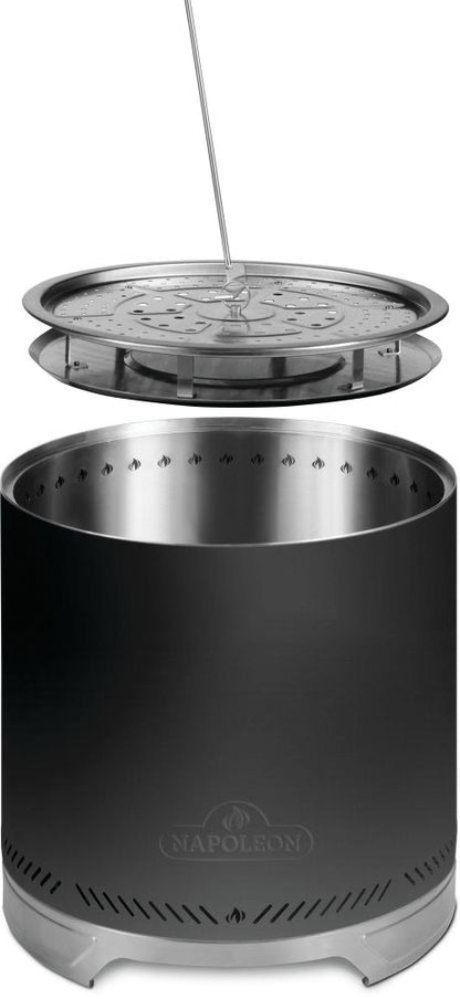 Napoleon Bbq NWFPMTIPHM Timberwolf Smokeless Fire Pit 18-inch, Matte Black , Wood, Matte/Matt Black