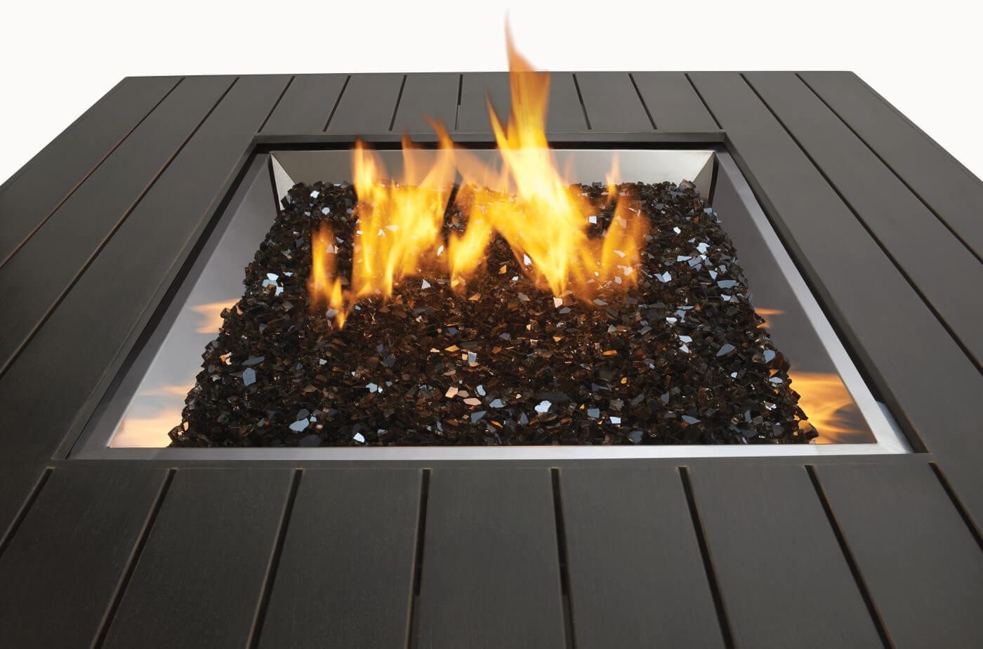 Napoleon Bbq STTR2BZ St. Tropez Square Patioflame Table Fire Table , Propane, Bronze
