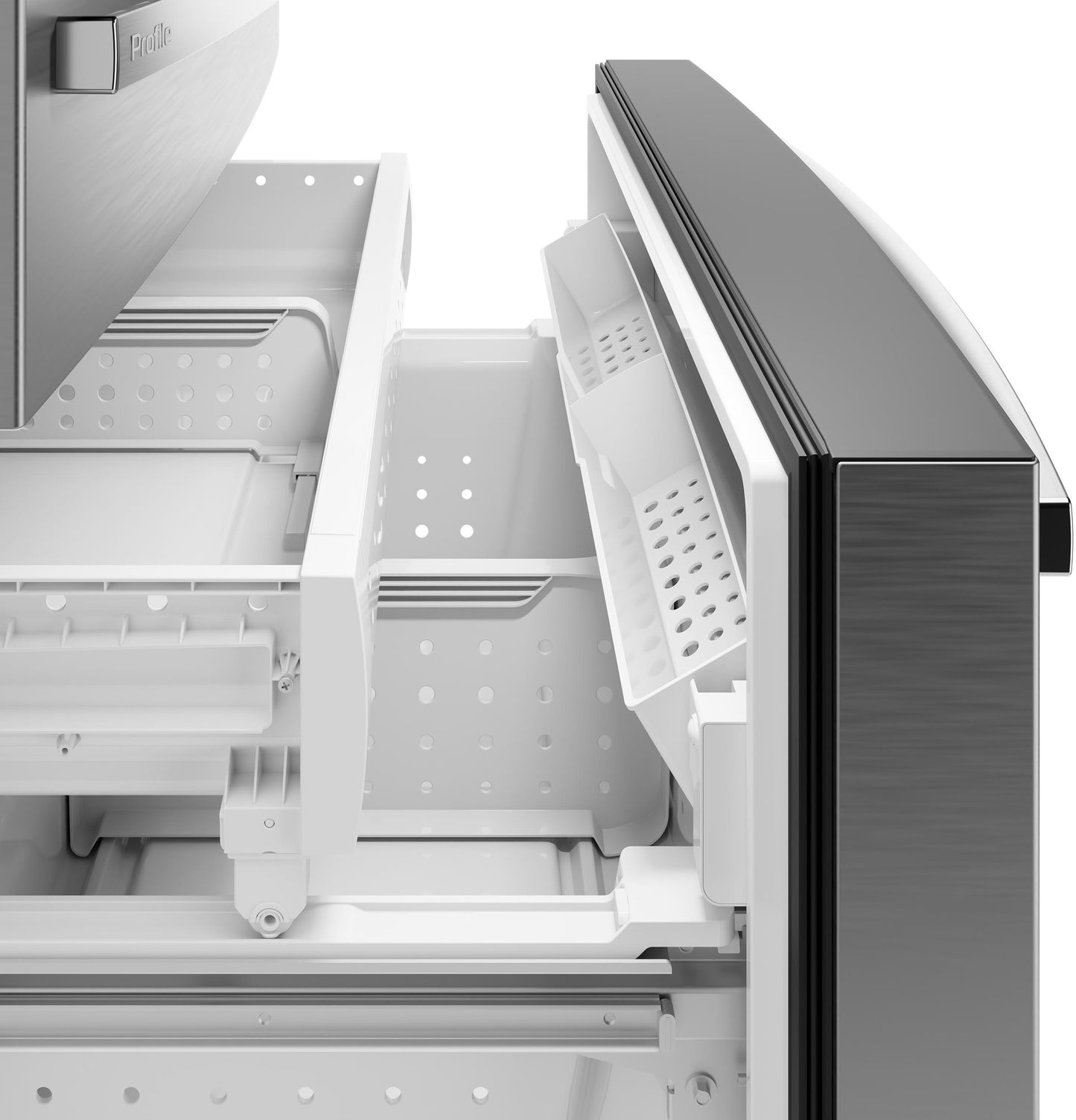 PVD28HYYFS GE Profile™ ENERGY STAR® 27.9 Cu. Ft. Smart 4-Door French-Door Refrigerator with Kitchen Assistant™