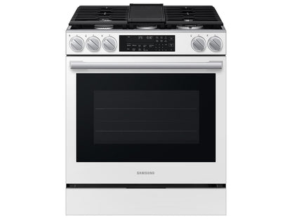 Samsung NSG90H60SW Bespoke Smart Slide-in Gas Range Pro Style Elite Design  Illuminated Knobs  Air Fry Max