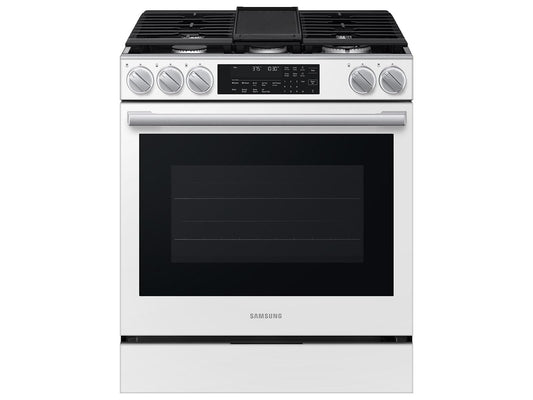 Samsung NSG90H60SW Bespoke Smart Slide-in Gas Range Pro Style Elite Design  Illuminated Knobs  Air Fry Max