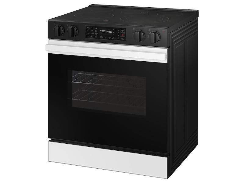 Samsung NSE6DB830012 Bespoke 6.3 cu. ft. Smart Slide-In Electric Range with Air Fry & Precision Knobs in White Glass