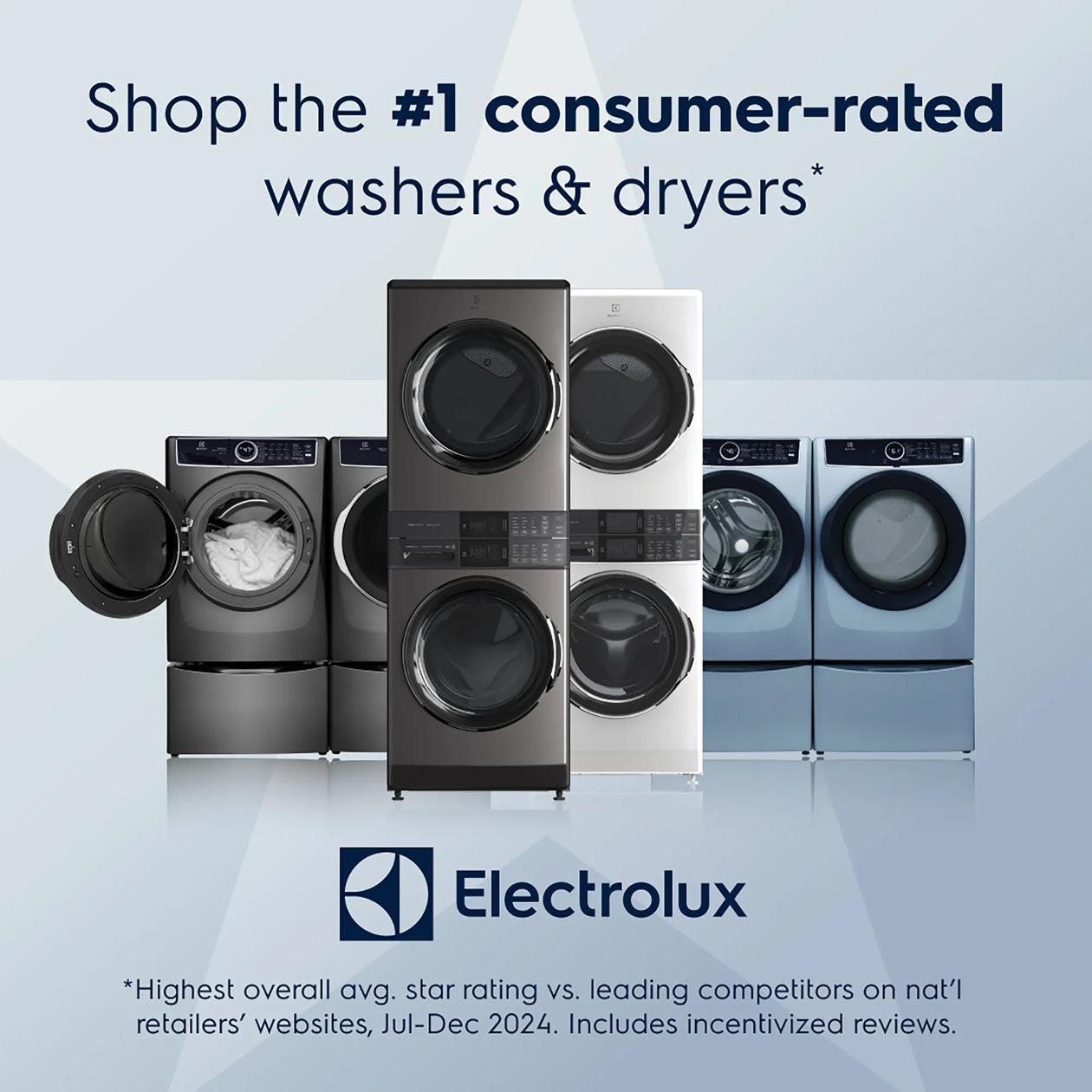 Electrolux ELFW7738MW Front Load Perfect Steam™ Washer with LuxCare® Plus Wash and SmartBoost® - 4.5 Cu. Ft.