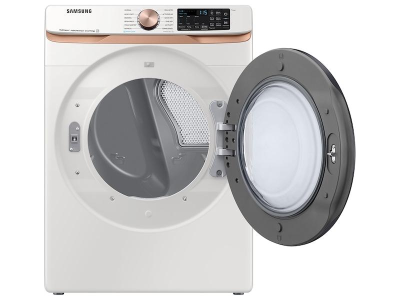 Samsung DVE50BG8300E 7.5 cu. ft. Smart Electric Dryer with Steam Sanitize+ and Sensor Dry in Ivory