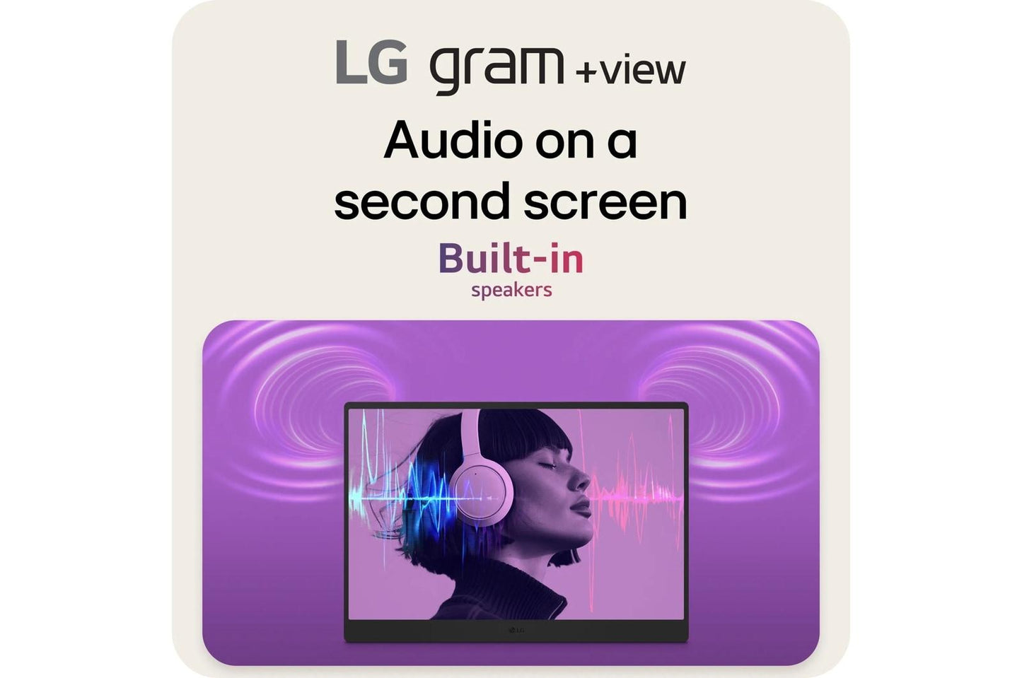 Lg 17MT70ASDU1 17 Inch LG gram +view IPS Portable Monitor, Silver