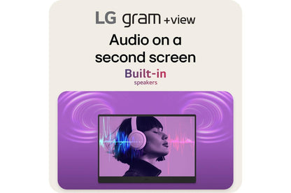 Lg 17MT70ASDU1 17 Inch LG gram +view IPS Portable Monitor, Silver