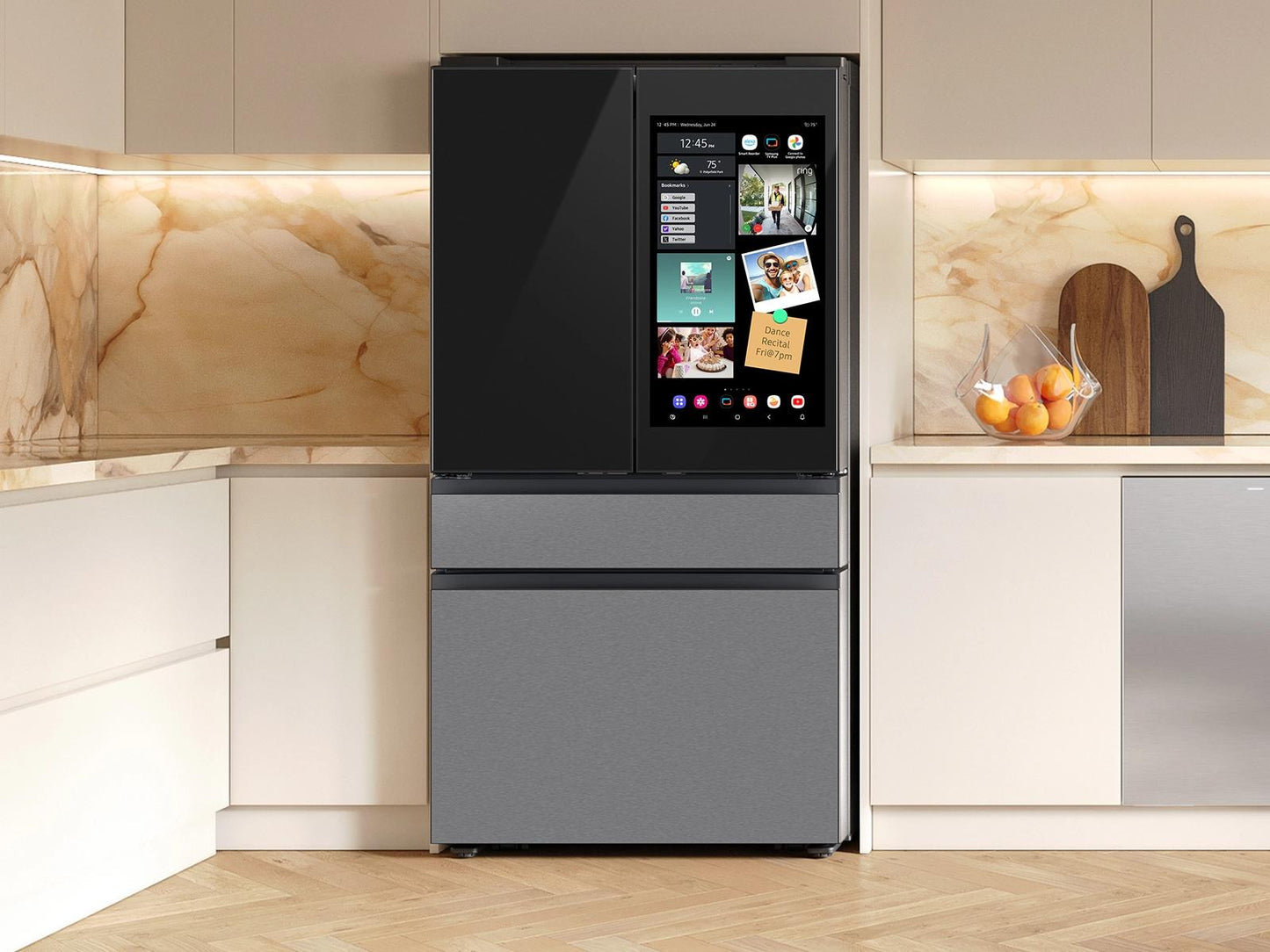 Samsung RF90F23EECR Bespoke AI 4-Door French Door AI Family Hub™  AI Vision & Inner Bev. Center  23 cu.ft.