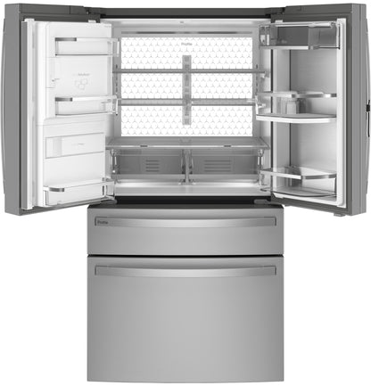 PXD22BYPFS GE Profile™ 22.4 Cu. Ft. Smart Counter-Depth Fingerprint Resistant 4-Door French-Door Refrigerator with Door In Door