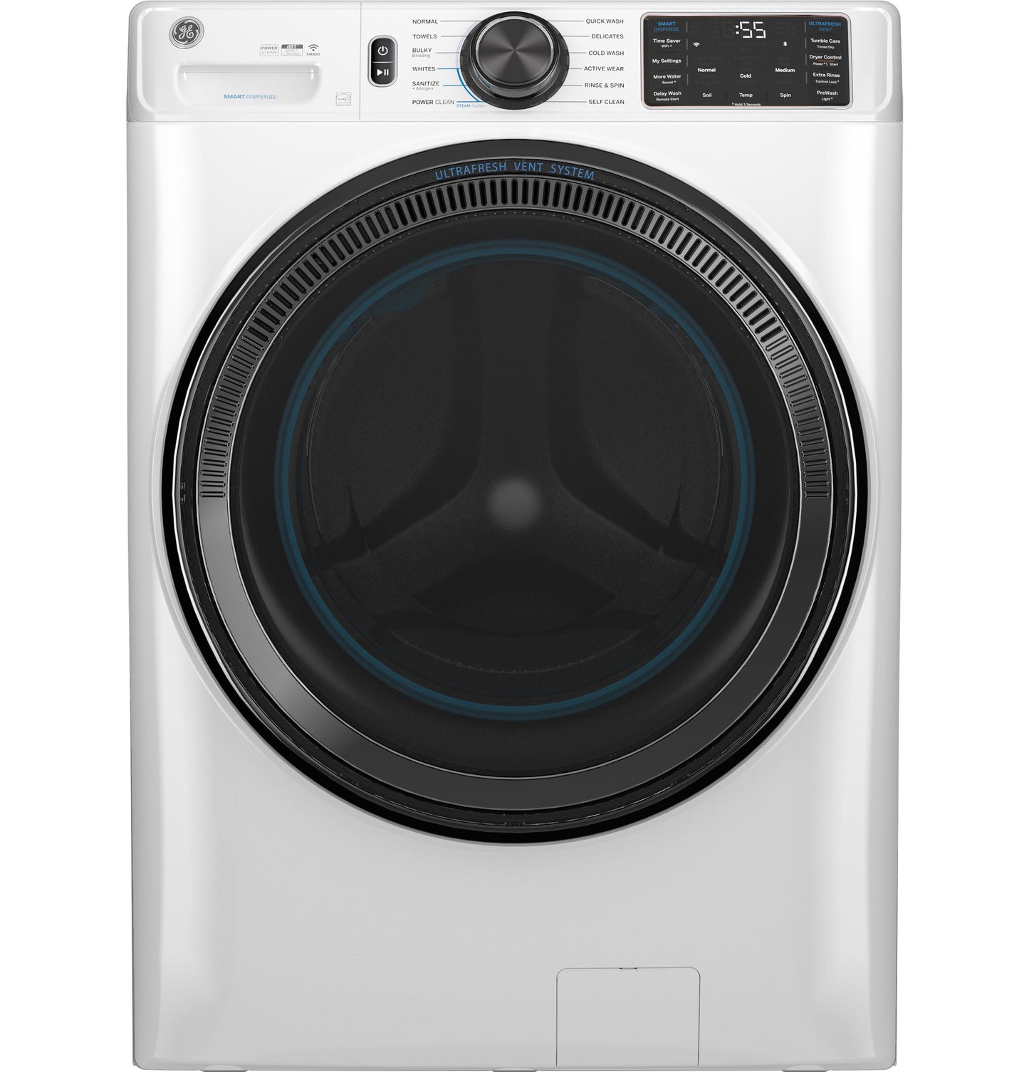 GFW655SSVWW GE® ENERGY STAR® 5.0 cu. ft. Capacity Smart Front Load Steam Washer with SmartDispense™ UltraFresh Vent System with OdorBlock™ and Steam