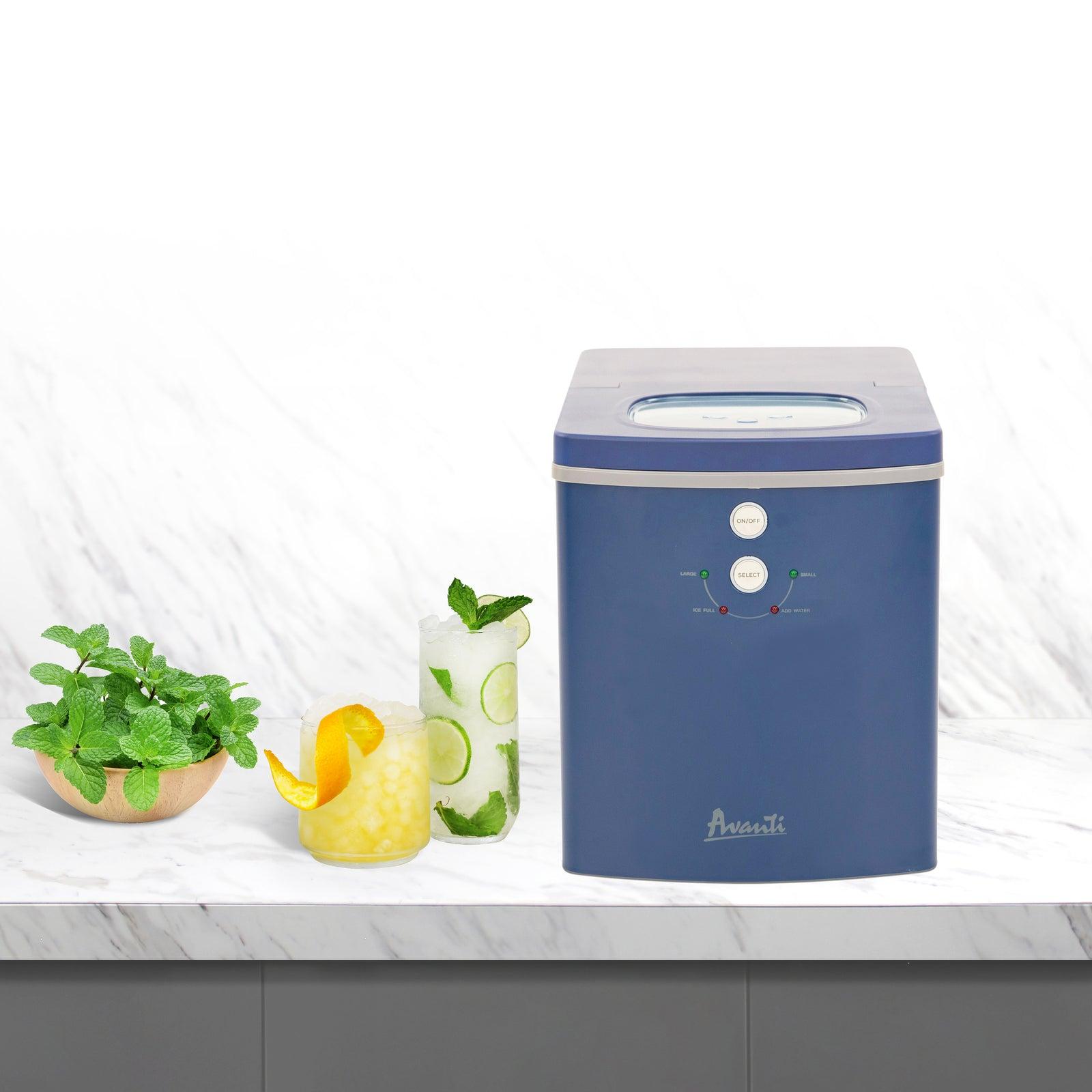 Avanti Portable Countertop Ice Maker - Black Stainless Steel / 33 lbs