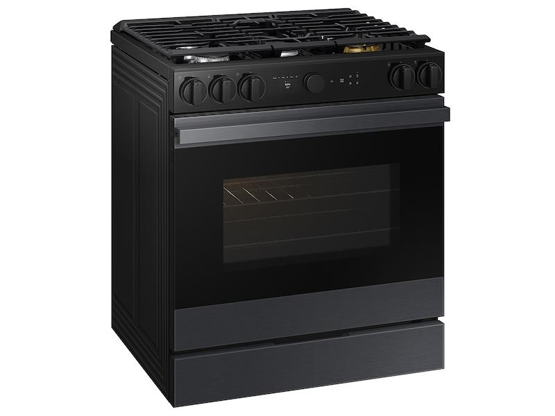 Samsung NSG6DG8500MT Bespoke 6.0 cu. ft. Smart Slide-In Gas Range with Air Sous Vide & Air Fry in Matte Black