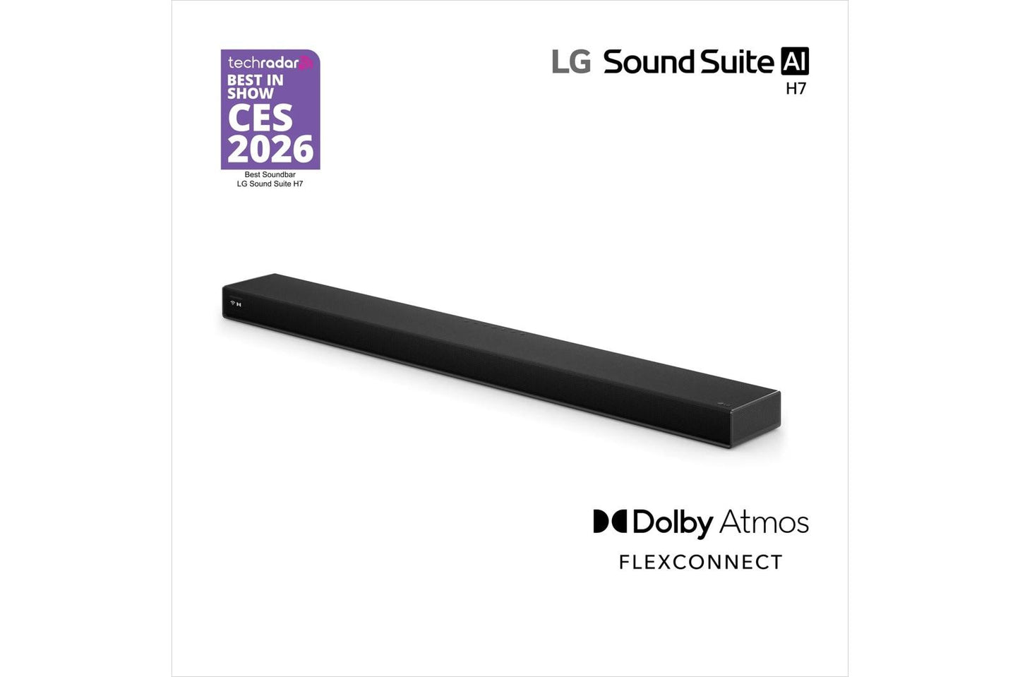 Lg H7 Sound Suite H7  Wireless Soundbar 9.1.6 Spatial Audio  Dolby Atmos FlexConnect Soundbar for TV